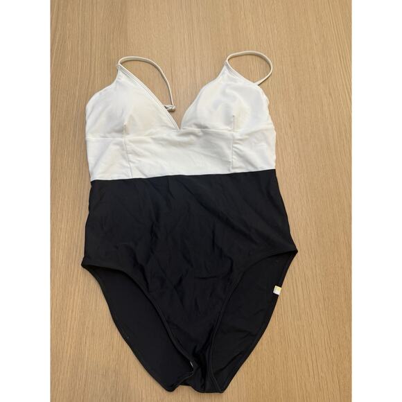 Summersalt Black And White Colorblock One Piece Swimsuit Size 10 Xx1316 - Picture 3 of 9